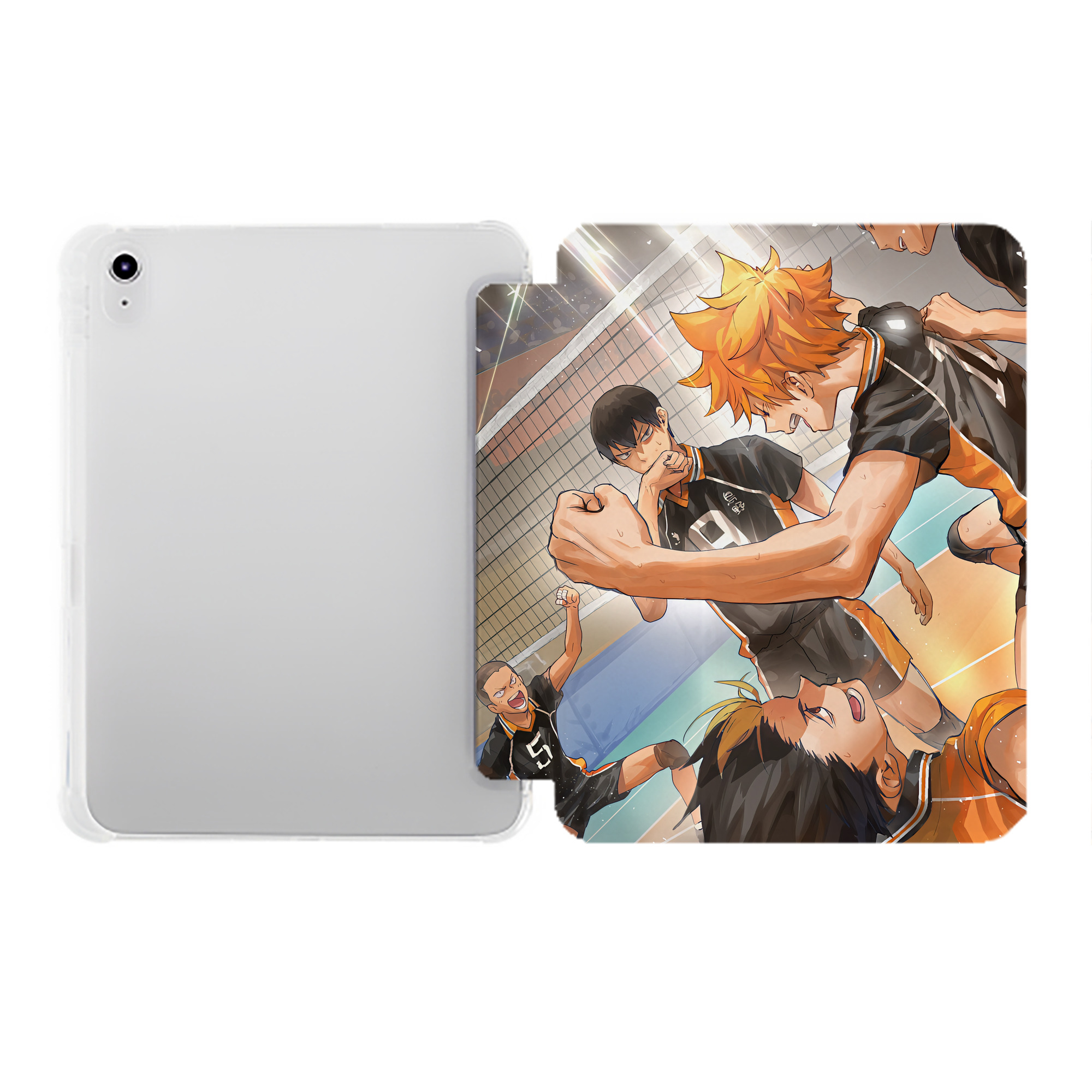 （画像用） ハイキュー!! Haikyu!! IPad ケース ペン収納付き 三つ折りスタンド PUレザー×シリコン 対応機種9.5/10.5/10.9インチ